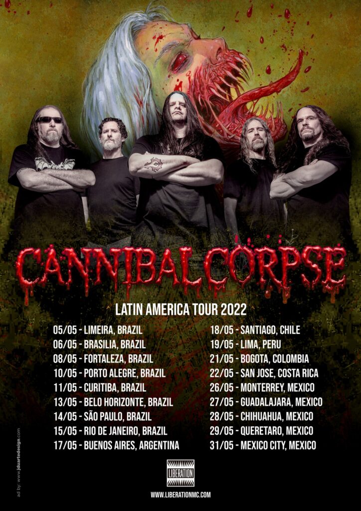 Gira de Cannibal Corpse en el 2022