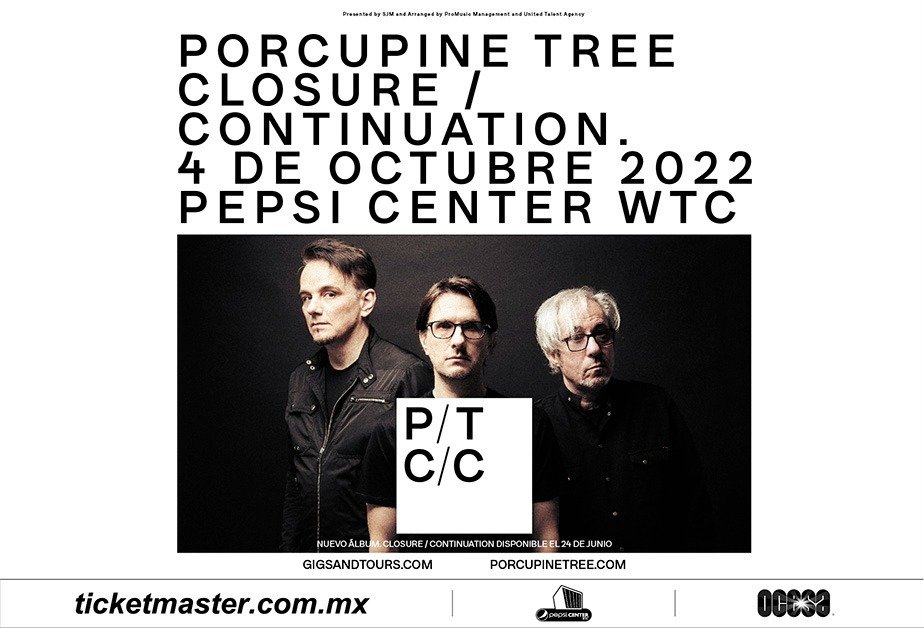 Póster oficial de Porcupine Tree en la CDMX 2022